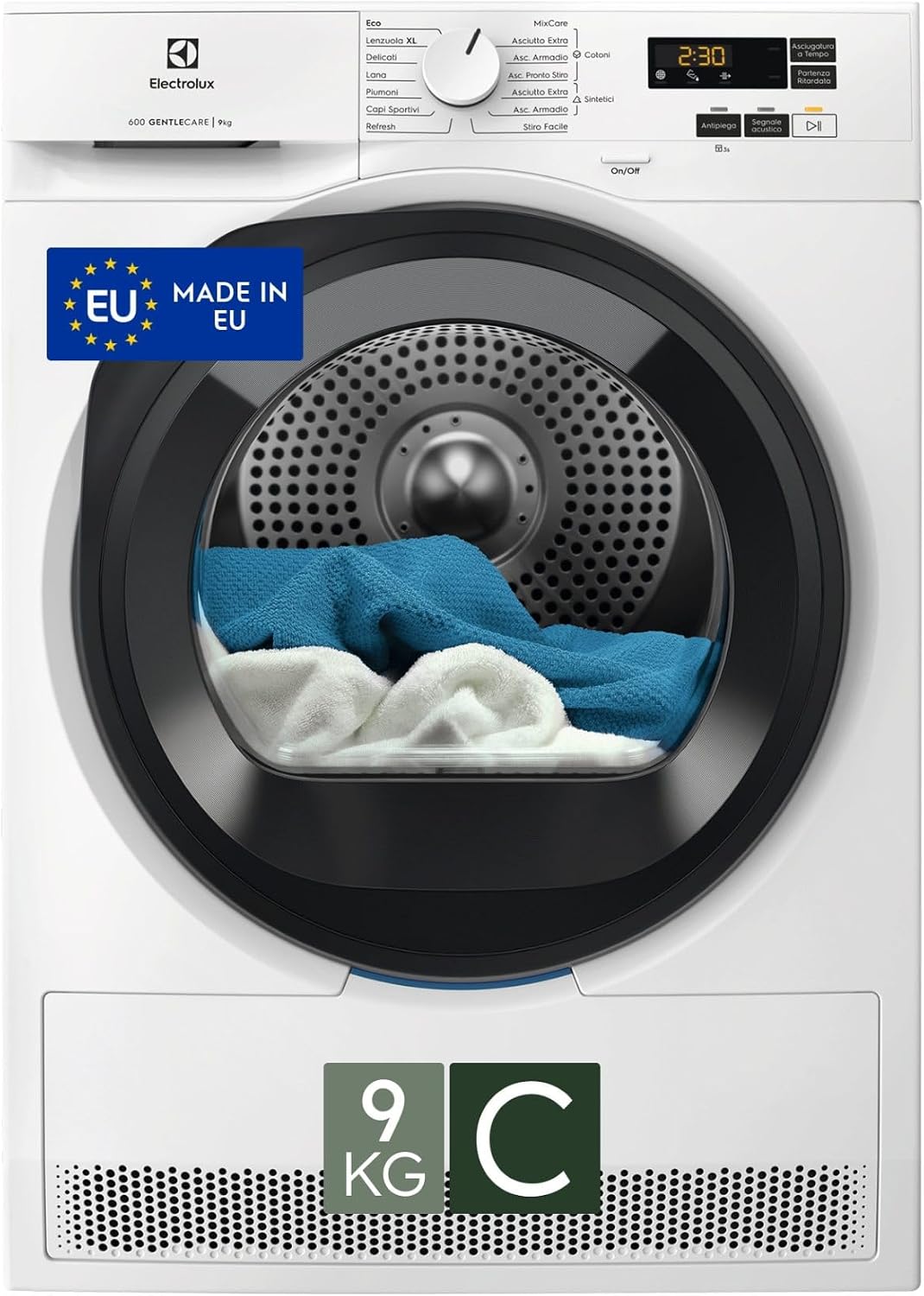 Electrolux, Asciugatrice, EW6HBG19G, 9 kg, Bianco, pompa di calore
