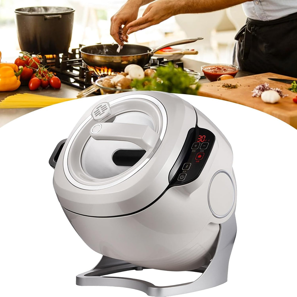 Robot da cucina, 2000 W, 6 litri, 31x37x36,5 cm, Nero