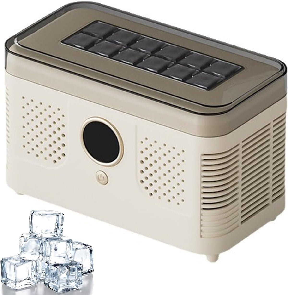 Macchina per cubetti di ghiaccio, 19,2 x 10,5 x 12,8 cm, 150 W, 2,4 kg, Grigio