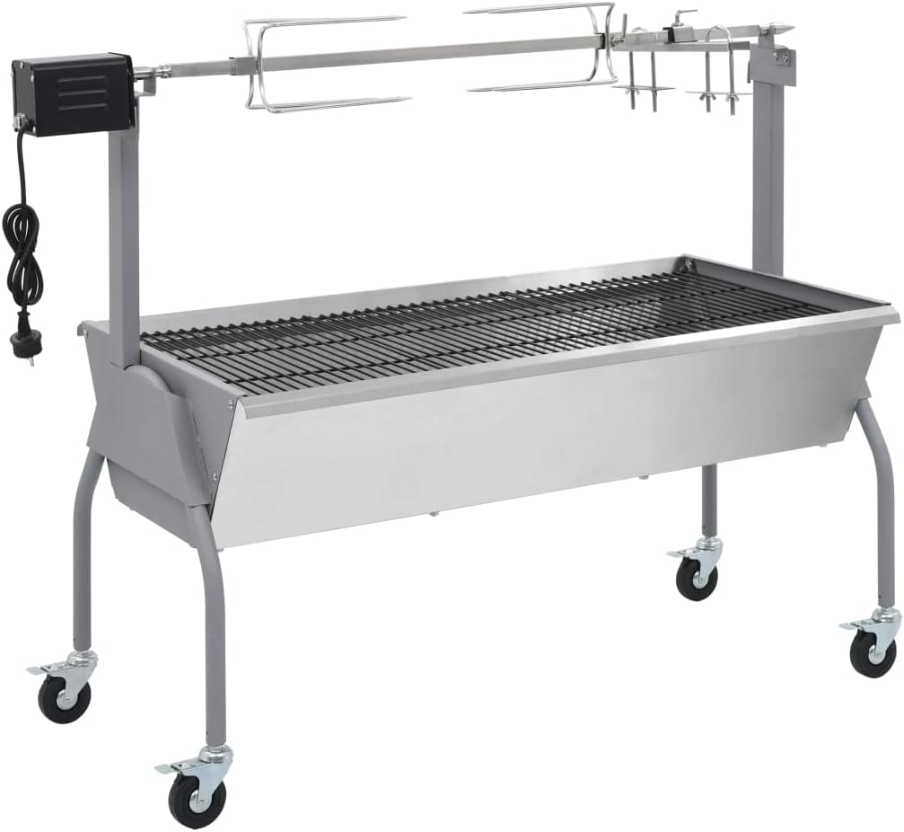 Barbecue elettrici, LoogCape, 128,8 x 55,1 x 100,5 cm, 15 W, Nero, altezza regolabile