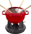 STAUB, Set fonduta al formaggio, 18 cm, 24,3 x 18,7 x 10 cm, 1,6 litri, Nero