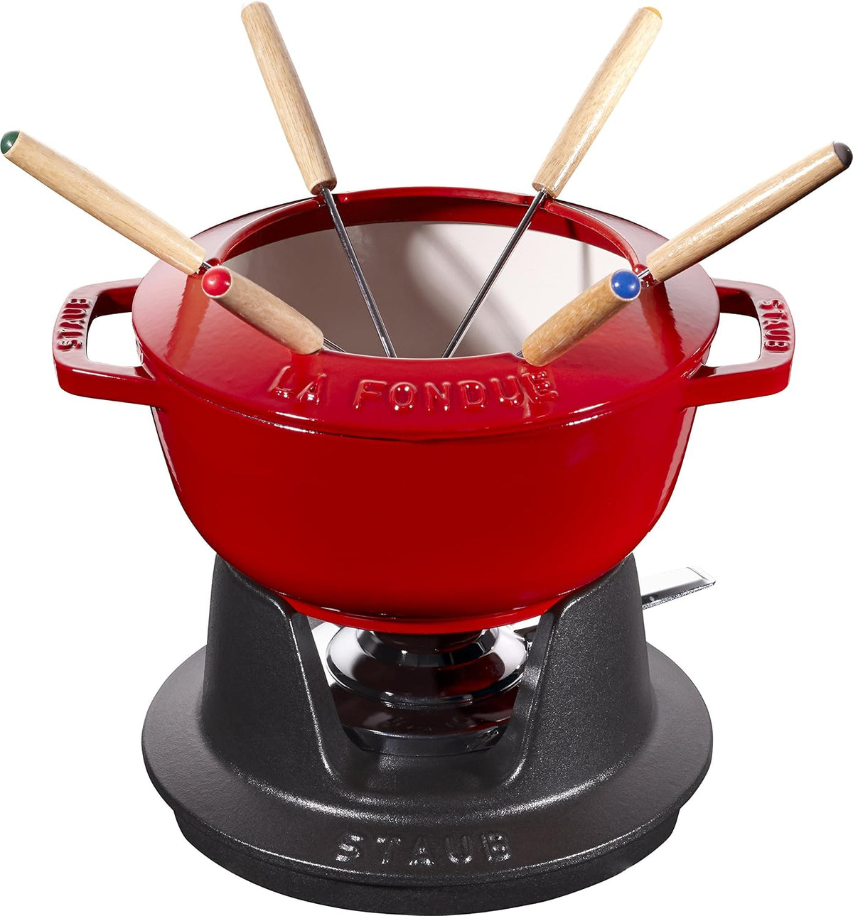 STAUB, Set fonduta al formaggio, 18 cm, 24,3 x 18,7 x 10 cm, 1,6 litri, Nero
