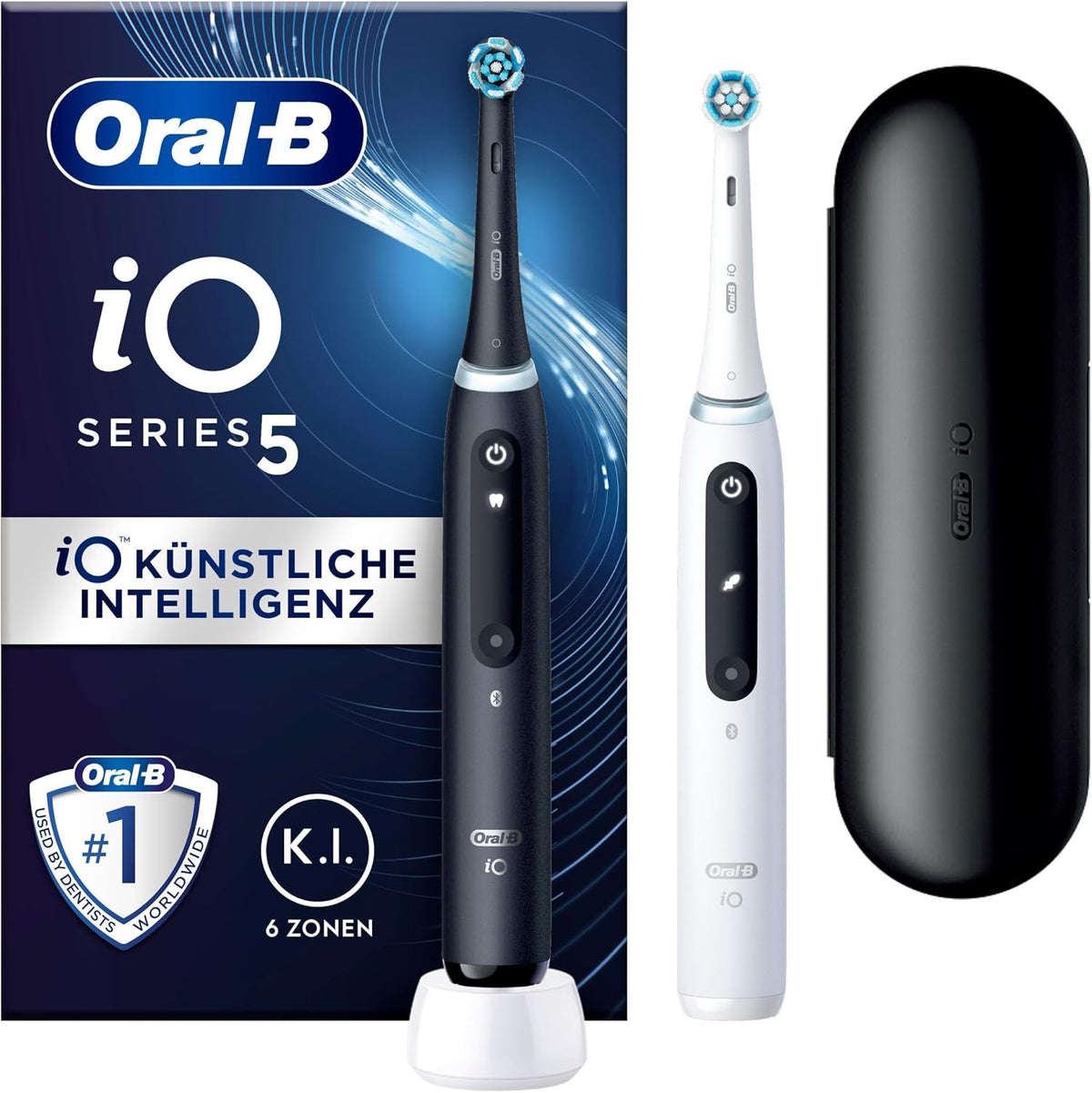 Oral-B, Spazzolini rotanti, Nero, illuminazione LED, timer