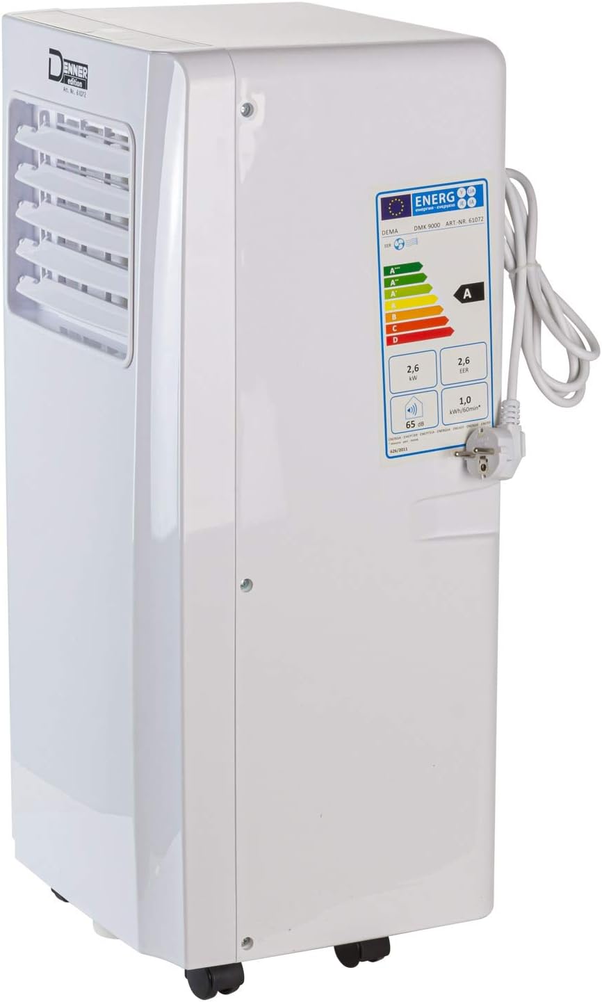 Denner-Edition, Condizionatore, R290, 2,6 kW, 160 g, 9000 Btu, Bianco, telecomando, timer