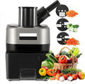 lealovengzh, Robot da cucina compatto, 100 w, 20,5 x 25,7 x 35 cm, 9 mm, Nero, acciaio inox, vano contenitore, protezione dal surriscaldamento, 3 in 1