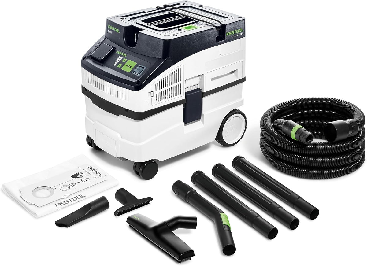 Festool, Aspirapolvere, 1200 W, 3700 l, 13,9 kg, Nero, alluminio