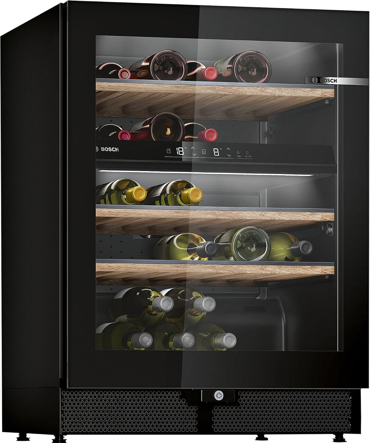 Bosch, Frigorifero, KWK16ABGB, 81,8 x 60 cm, 44 bottiglie, 5 – 20 °C, Bianco, illuminazione LED