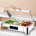 BOVDC, Vassoi scaldavivande, 9 L, 400 W, Nero, acciaio inox