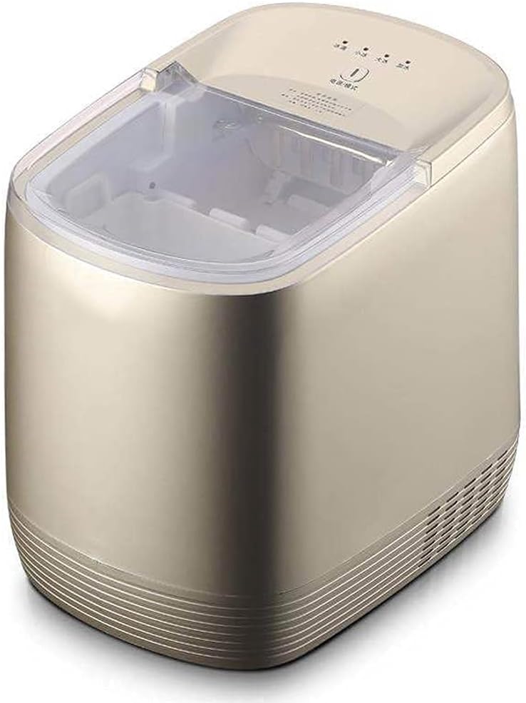 LYDBMYT, Macchina per cubetti di ghiaccio, 8,5 kg, 242 mm, 355 mm, Grigio/Oro, illuminazione LED