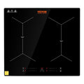 VEVOR, Piano cottura a induzione, 6800 W, Nero, acciaio inox, timer, spegnimento automatico