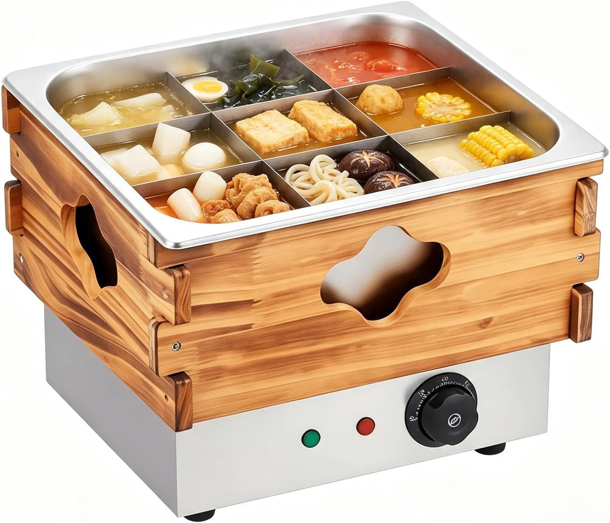 Hot pot elettriche, 14 Litri, 240 V, 1300 W, Nero, acciaio inox