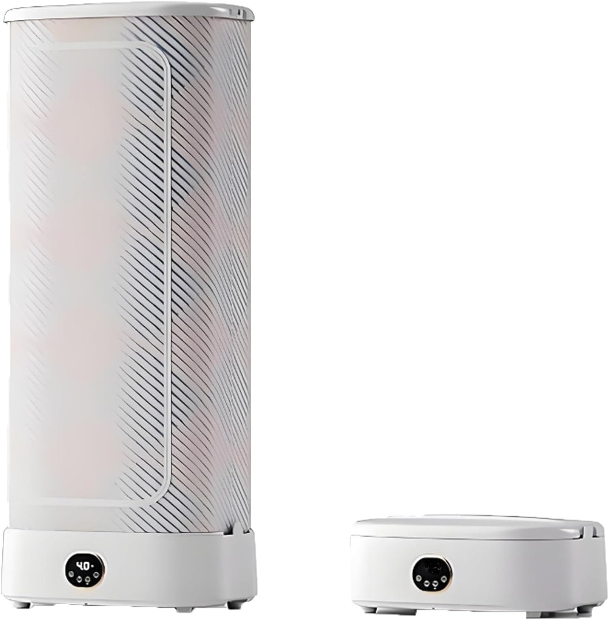 Asciugatrice, smafoseedding, 1000 W, 52,5 x 37,5 x 20 cm, 15 kg, Bianco, alluminio, struttura pieghevole, illuminazione LED, telecomando, timer
