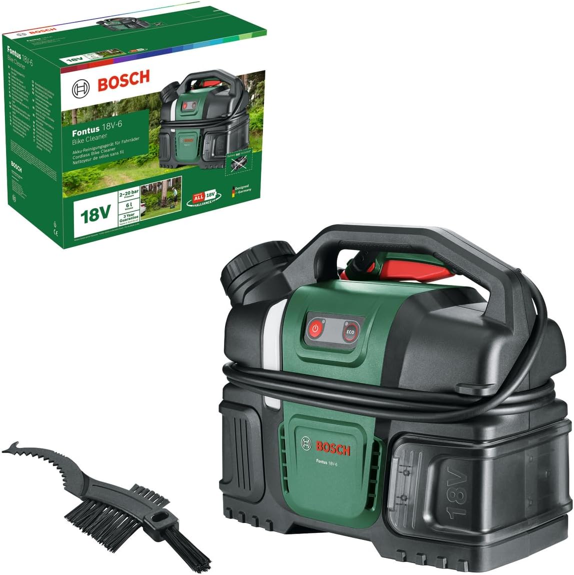 Bosch, Idropulitrice, 18 V, 6 L, Nero