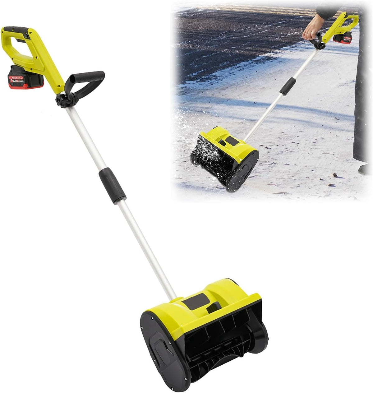 Frese da neve, HUOMMGS, 8 m, 16 cm, 33 cm, Nero
