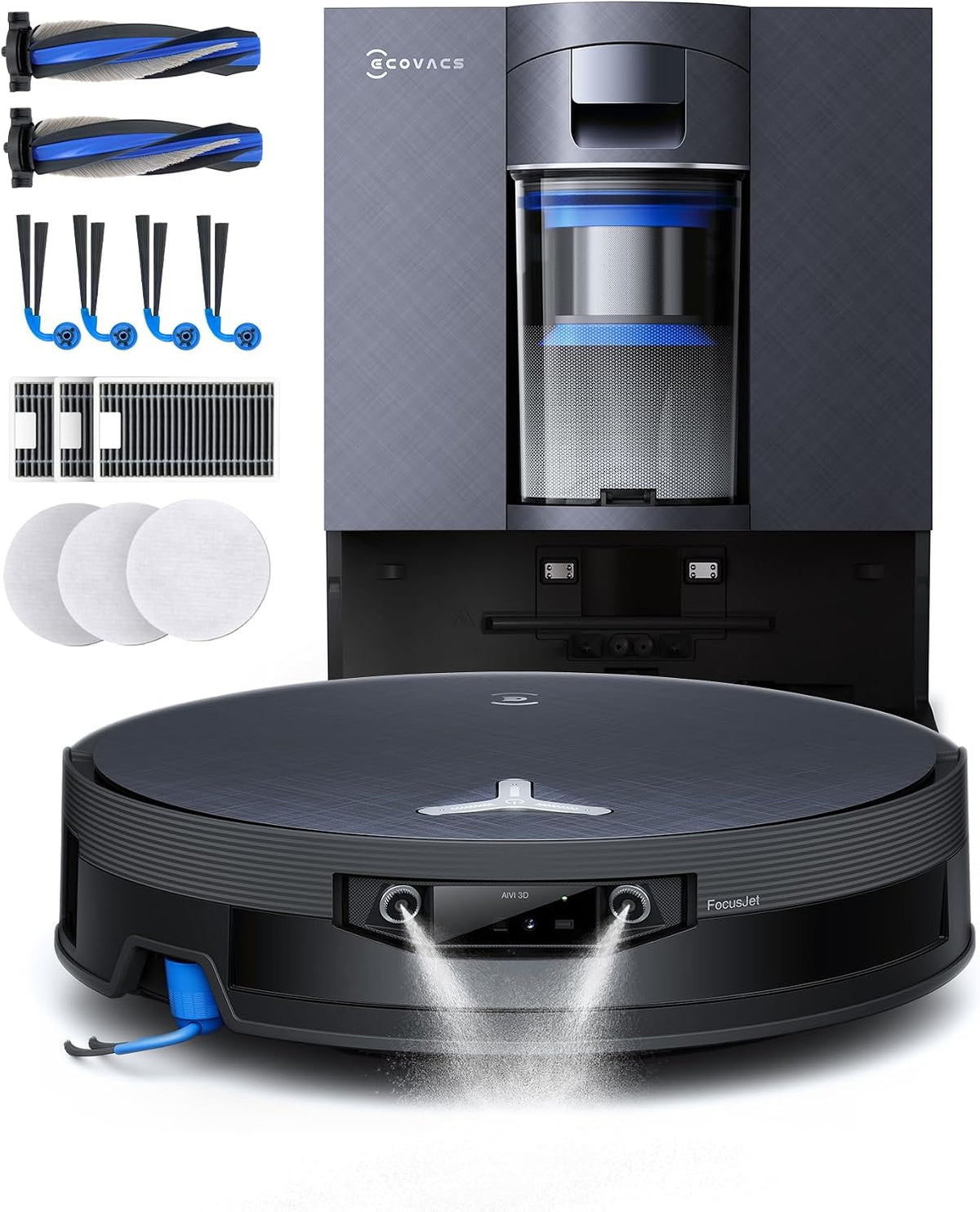 ECOVACS, Robot aspirapolvere, X12, Nero