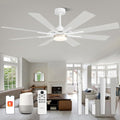 Homlit, Ventilatori da soffitto, 3CCT, 152,4 cm, Bianco, telecomando