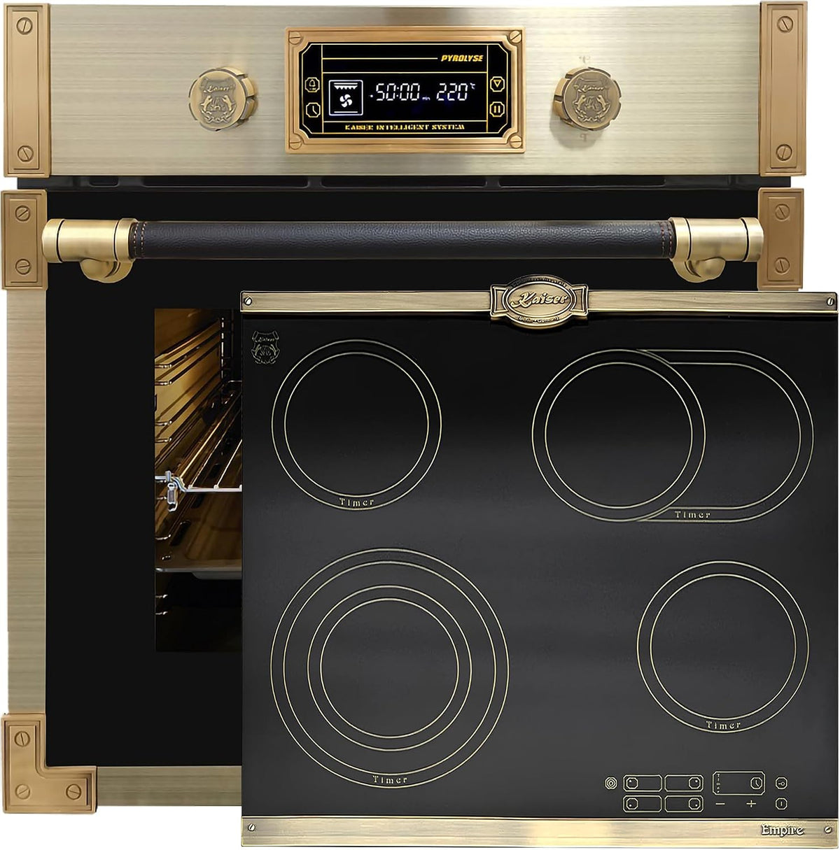 Kaiser, Piano cottura, 73 L, 16,5 × 27,0 cm, 16,5 cm, Nero, autopulizia, 9 funzioni