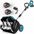 GLWABOMARS, Pale da neve, 21 V, 1100 × 520 × 1100 mm, 800 W, Nero, funzionamento senza fili