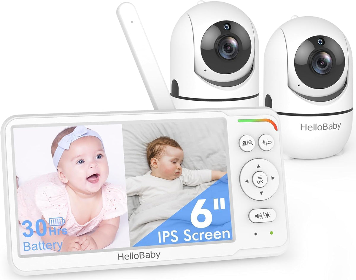HelloBaby, Monitor, 6 pollici, Nero, illuminazione LED