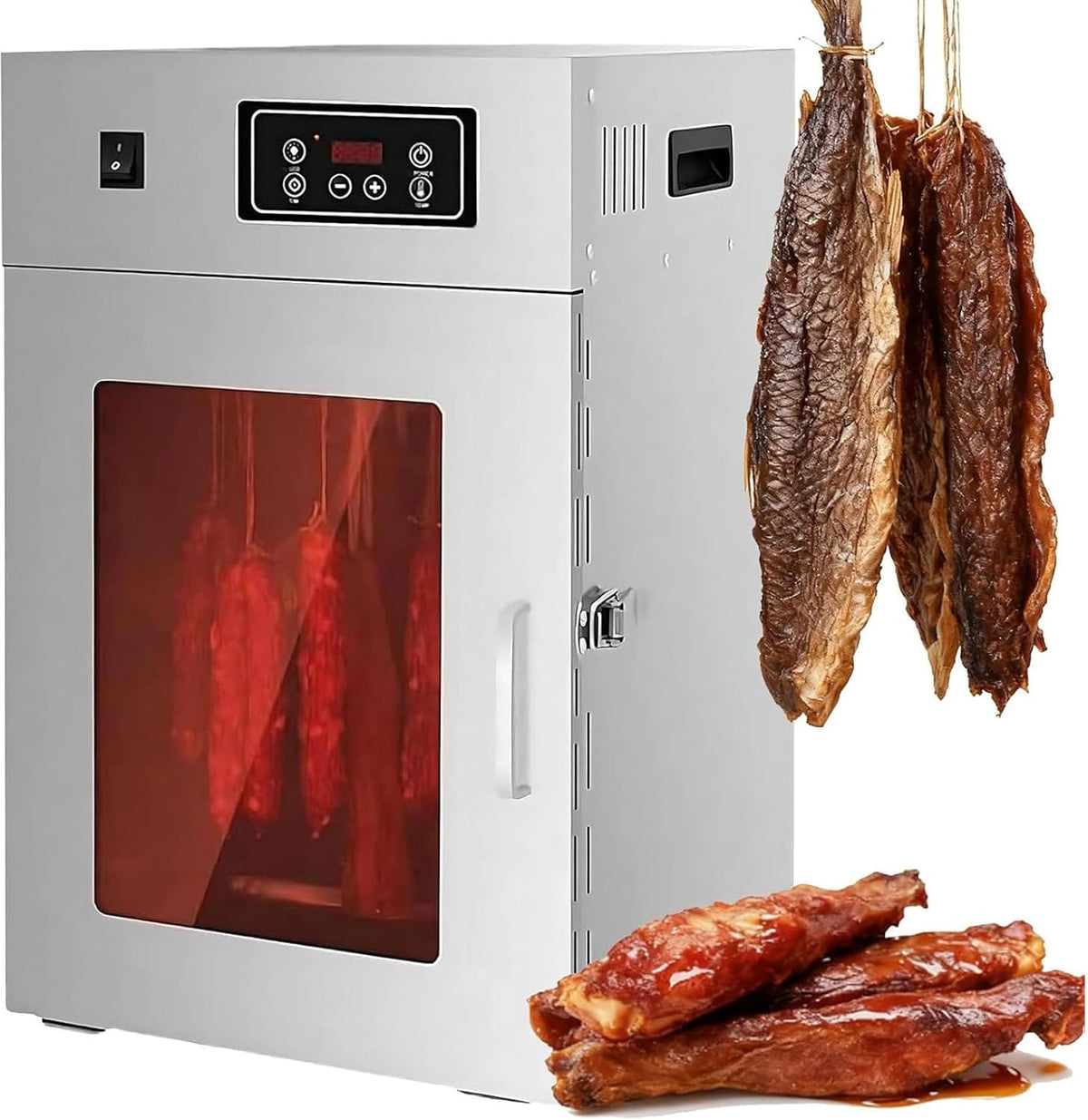 Essiccatori per alimenti, Pnpaea, 800 w, 34 x 40 x 55 cm, 30 kg, Argento, acciaio inox, timer
