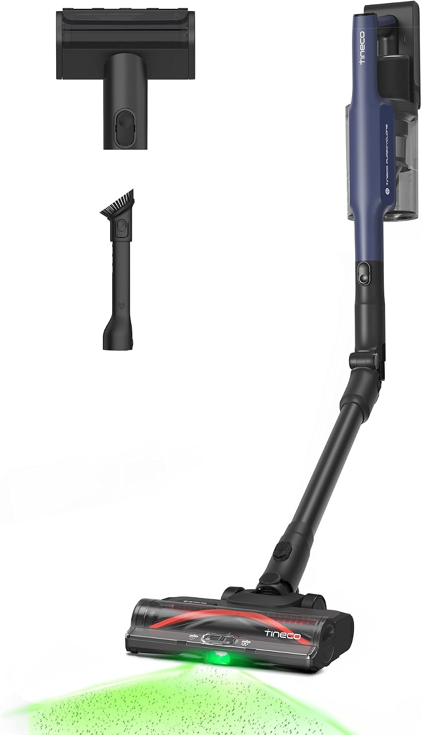 Tineco, Aspirapolvere, 270AW, Nero, struttura pieghevole, illuminazione LED, funzionamento senza fili