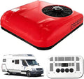 GLBMXDD, Condizionatore, 12 V, 8800 BTU, 25×41 cm, Rosso, telecomando, spegnimento automatico