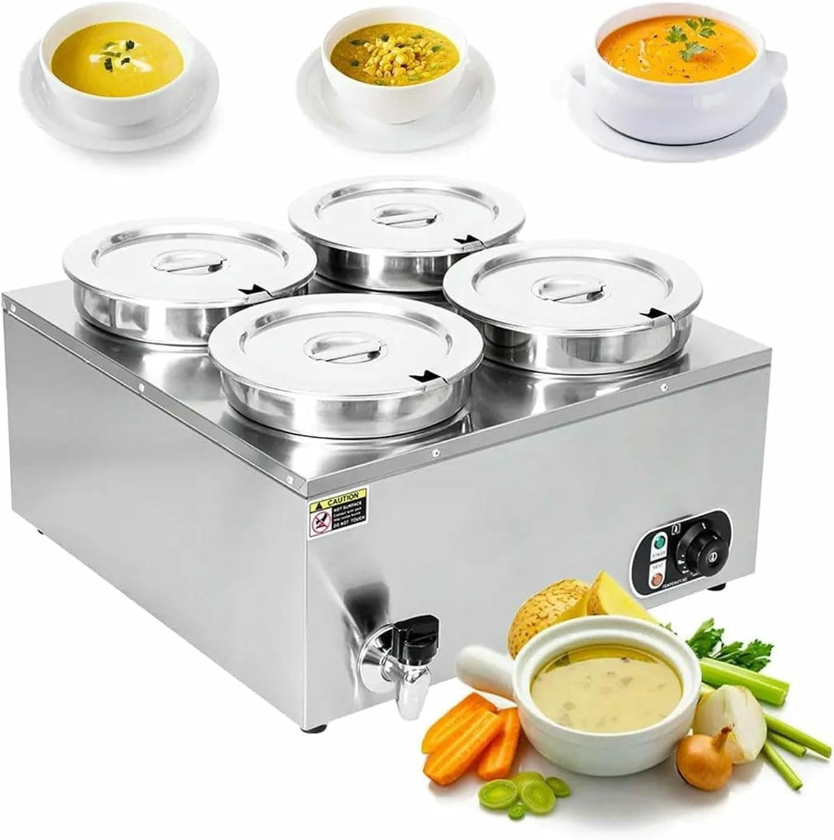 HTTGDGDH, Tavolo, 7 L, 537 x 537 x 315 mm, 1500 W, Grigio