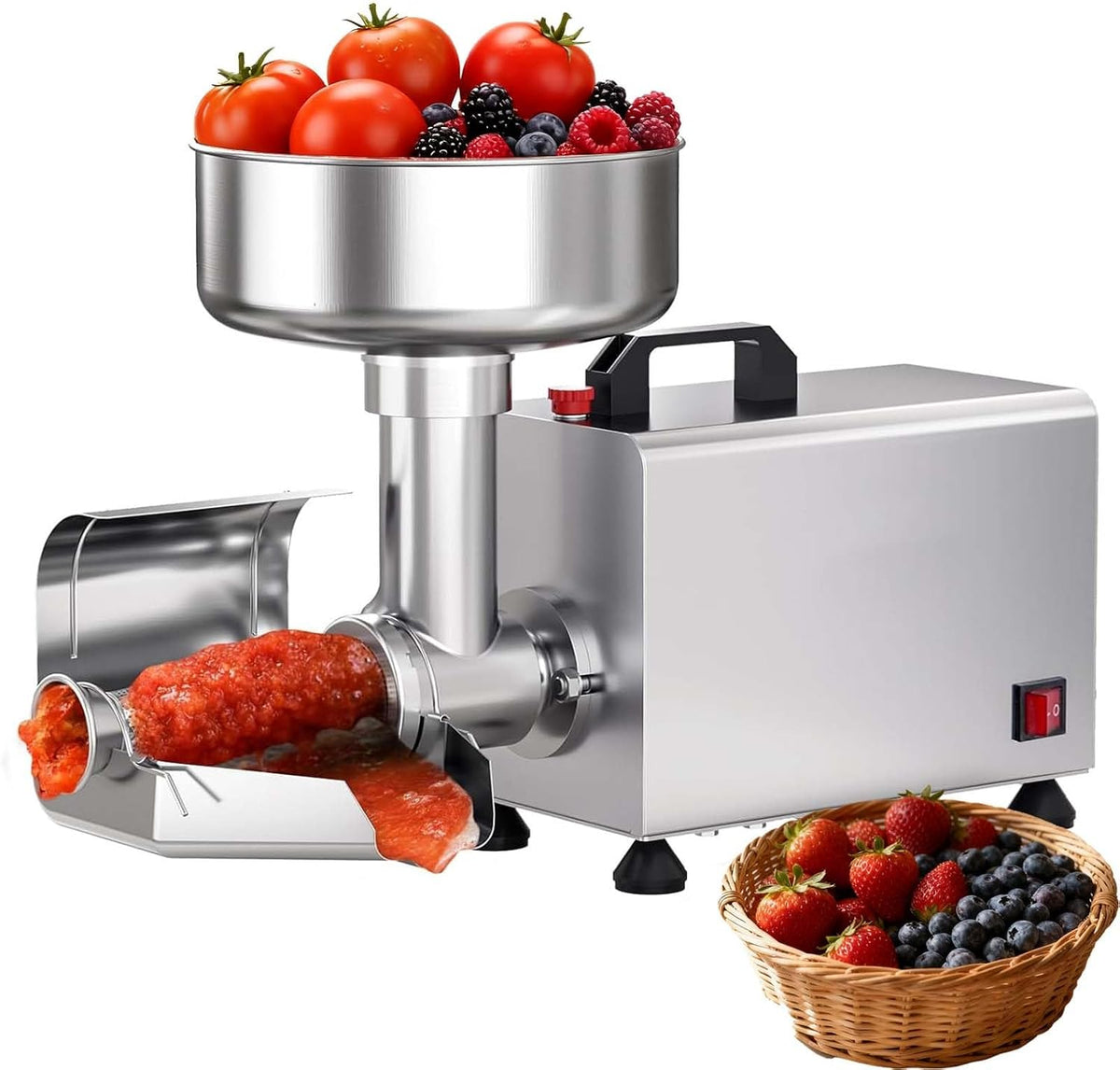 EXSHUING, Robot da cucina compatto, 450 W, 8,4 Pollici, 150 kg, Nero, acciaio inox