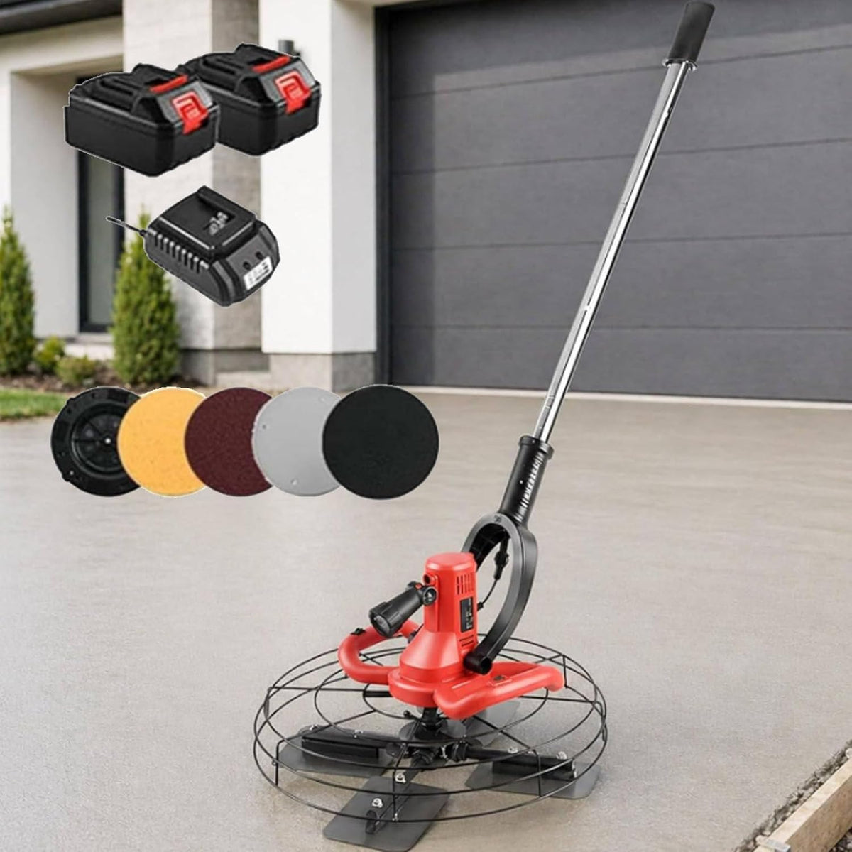 Cashwise, Lucidatrici, 900 W, 300 giri/min, 45 cm, Nero, funzionamento senza fili