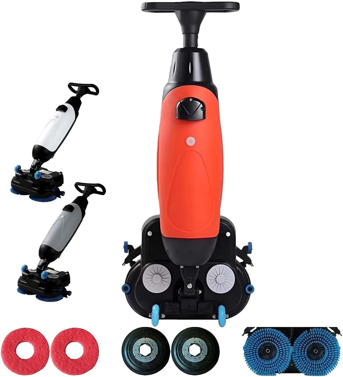 Lavapavimenti, 43 cm, 430 mm, 250 W, Nero, funzionamento senza fili, 2 in 1