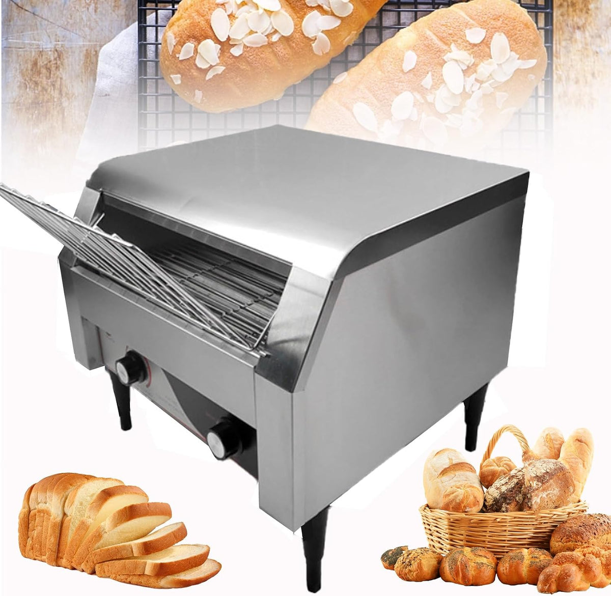 Forno elettrico, 2240 W, 288 x 418 x 387 mm, 200°C, Nero/Argento, acciaio inox