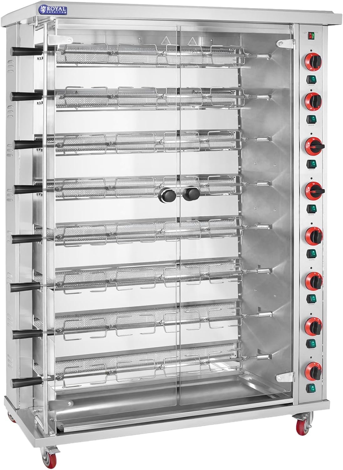 Royal Catering, Spiedi, 32 x 155 cm, 3149 g, 4.233 m, Argento, acciaio inox