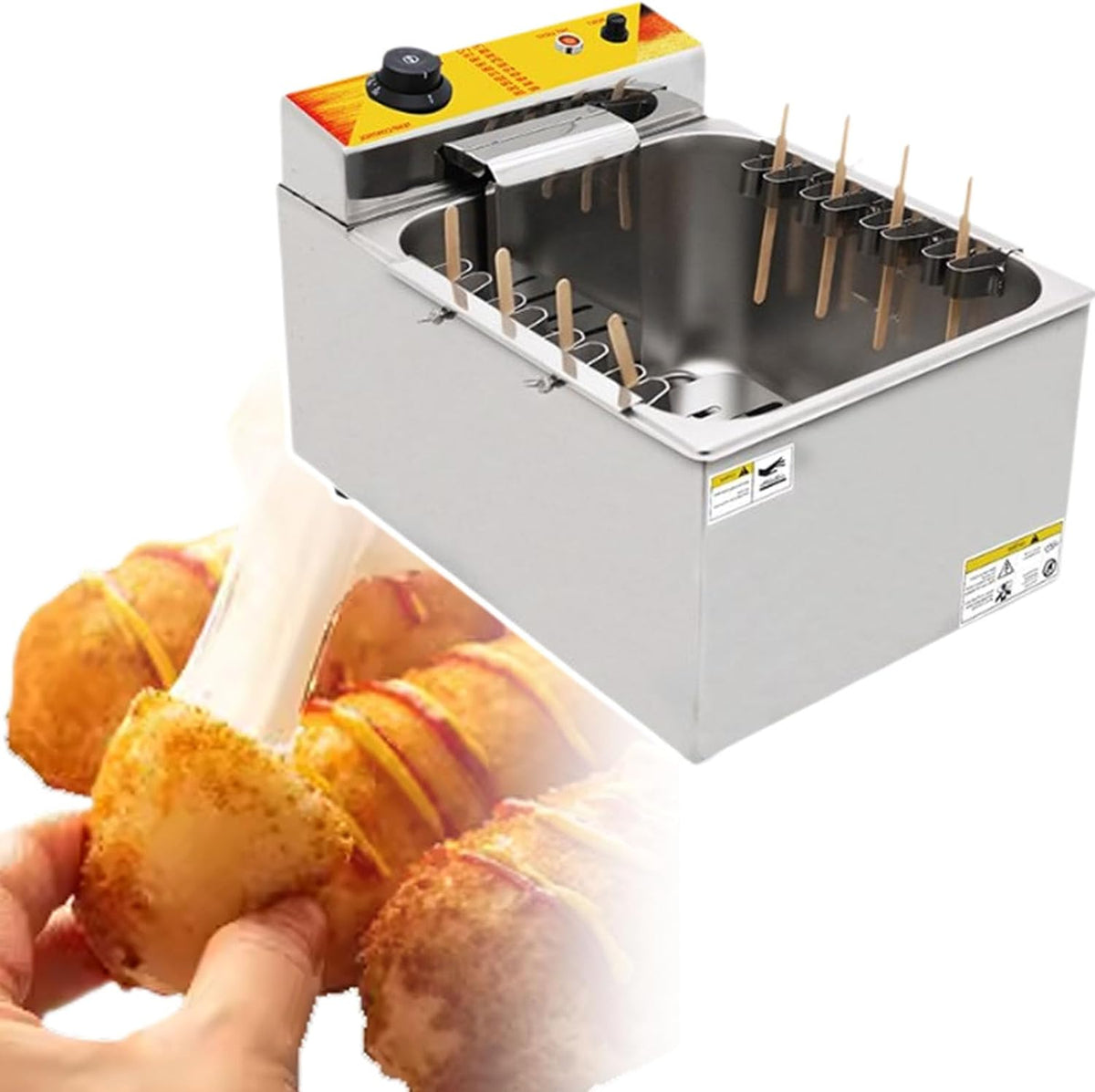 MIRRSSET, Macchine per Hot Dog, 12 litri, 220 V, 1900 W, Argento, acciaio inox