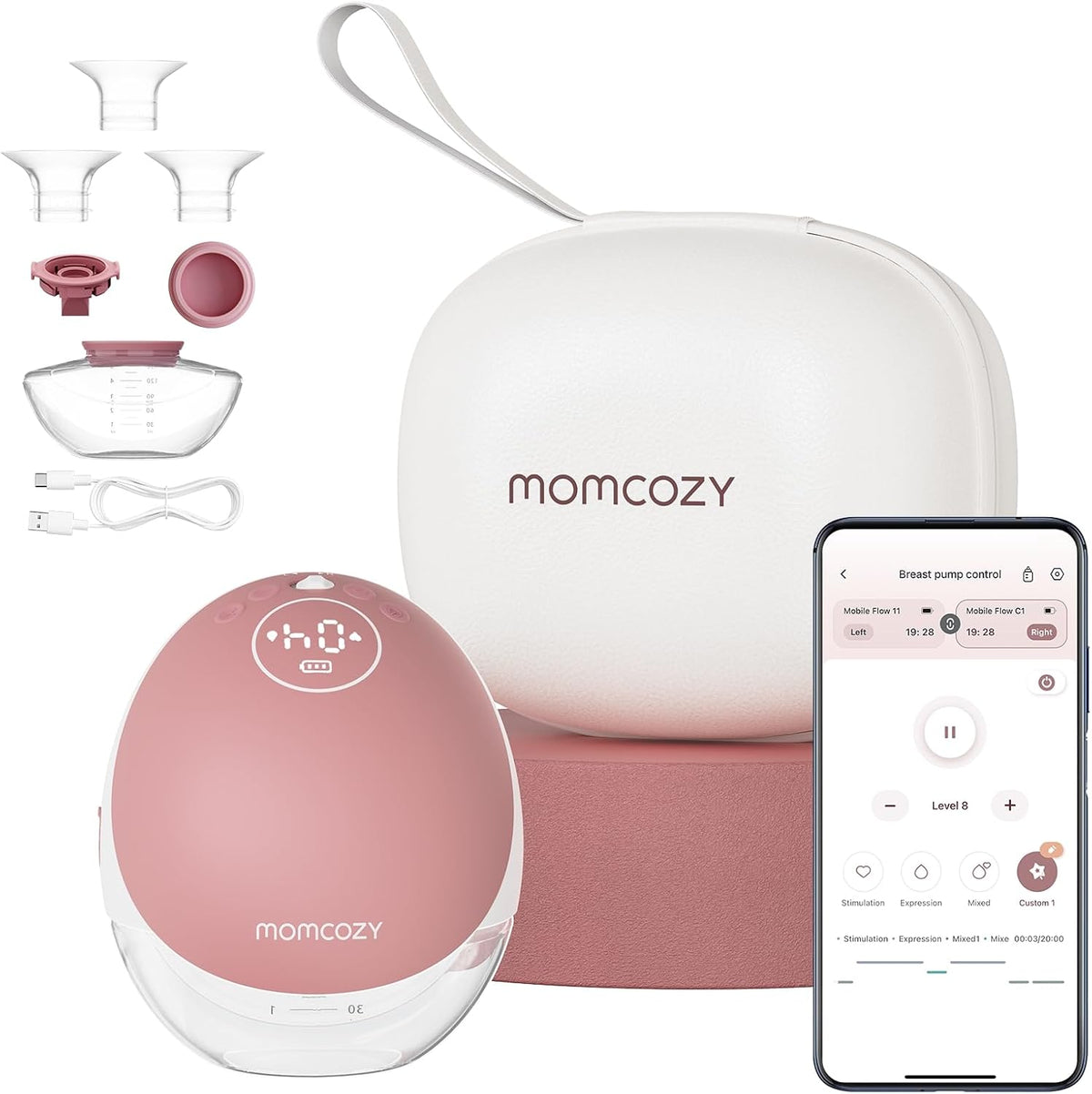 momcozy, Tiralatte, 24 mm, Nero