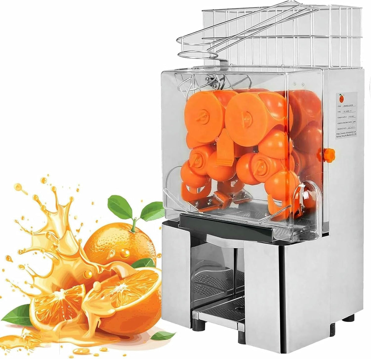 VYUJHNBG, Spremiagrumi, 120 W, 45x34x78,5 cm, 110 V, Argento, acciaio inox