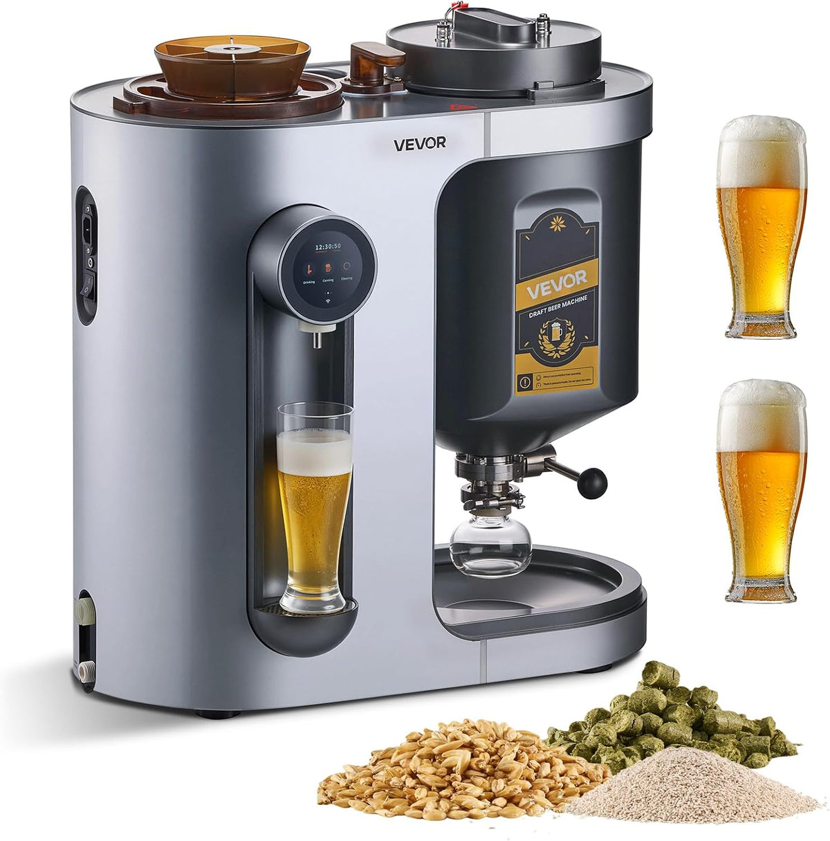 VEVOR, Nebulizzatori per fontane, 13 Litri, 1500 W, Argento, acciaio inox
