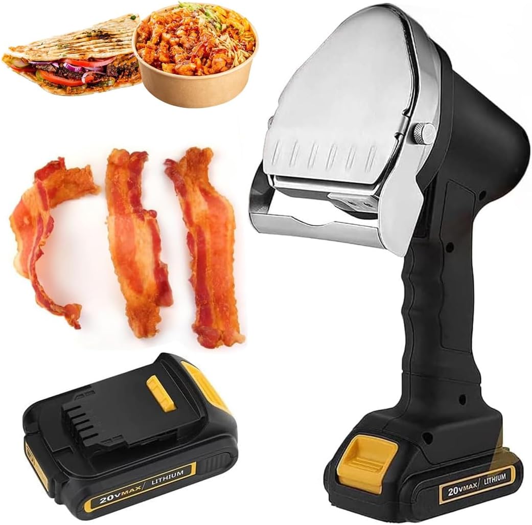Kadxyan, Affettatrice, 8 mm, 2,3 kg, 20 V, Argento, acciaio inox, funzionamento senza fili