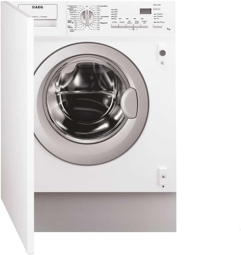 Lavatrice, L61470WDBI, AEG, 7 kg, 82,0 x 59,6 x 54,4 cm, 1400 giri/min, Bianco, 2 in 1