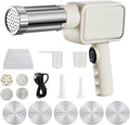 RXRENXIA, Macchine per la pasta elettriche, 200 g, 11.1 V, 50 W, Argento, acciaio inox, funzionamento senza fili, 5 in 1