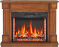 ArtiFlame, Camino elettrico, AF28S, 17 °C, 4 W, 114 cm, Nero, MDF, illuminazione LED, telecomando, timer, spegnimento automatico